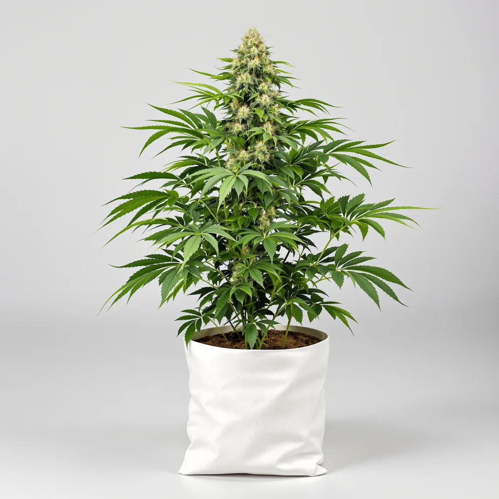 CBD Blueberry cannabis bud close-up showing pale-green low-resin flower