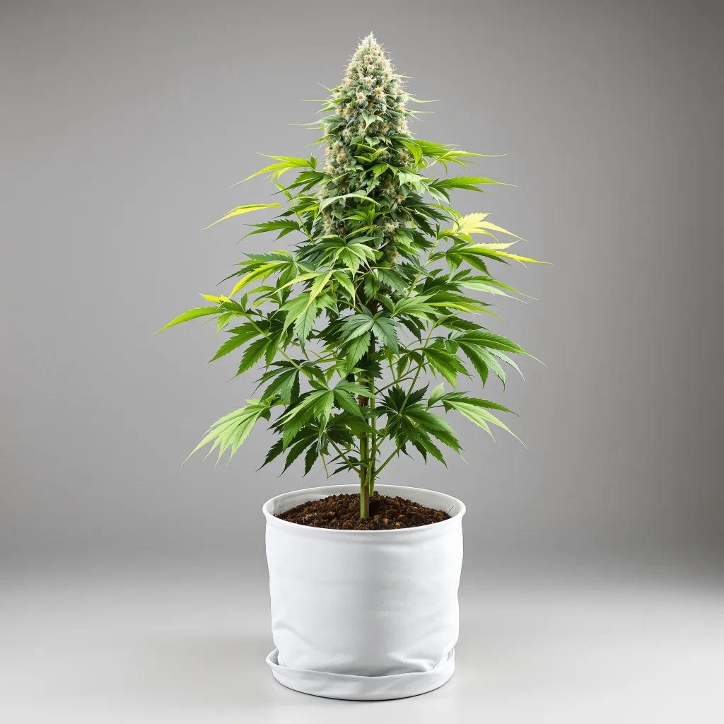 CBD Moby Dick cannabis bud close-up showing pale-green low-resin flower