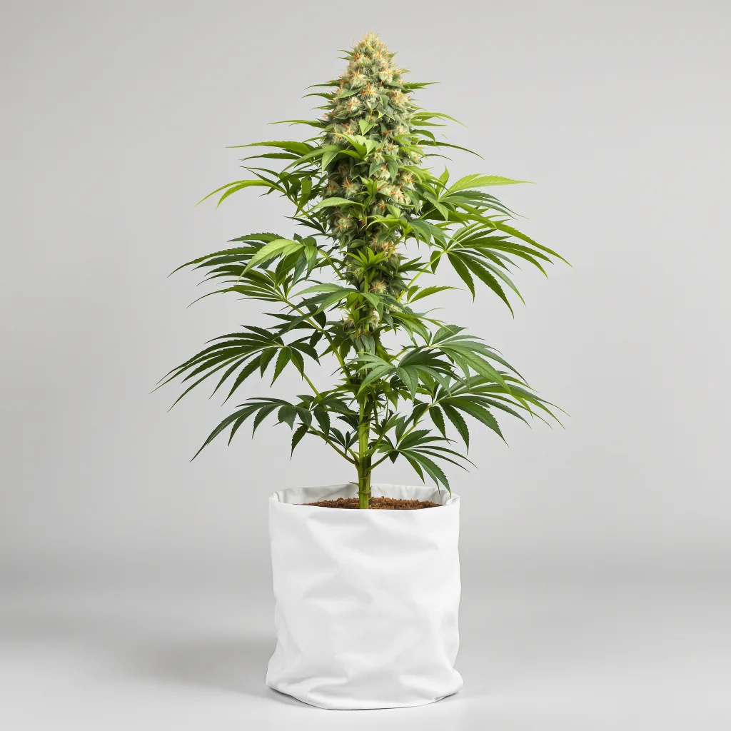 CBD OG Kush cannabis bud close-up showing pale-green low-resin flower