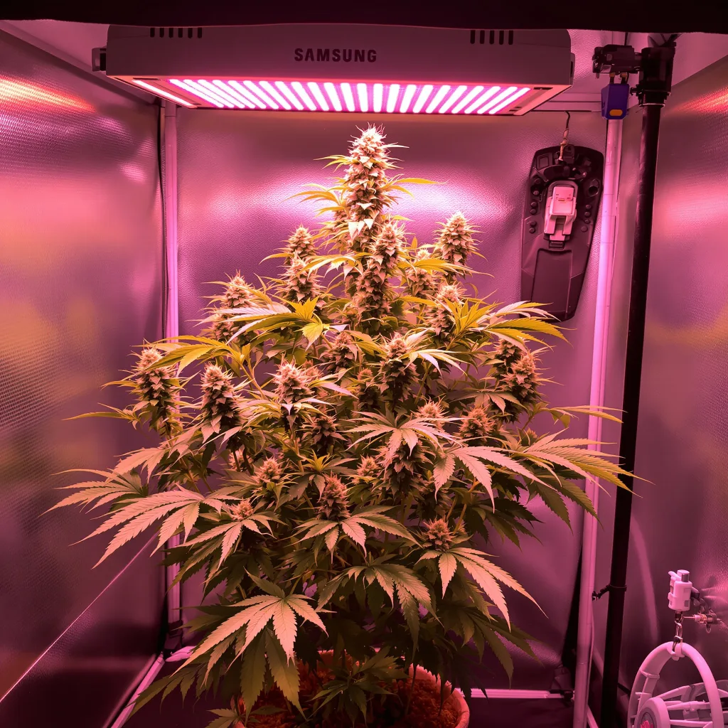 CBD Solomatic cannabis plant in flowering stage — 60-100 cm autoflower