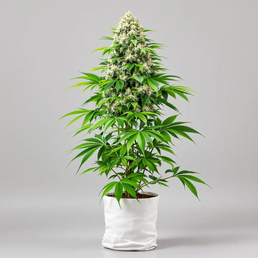 CBD Stress Killer cannabis bud close-up showing pale-green low-resin flower