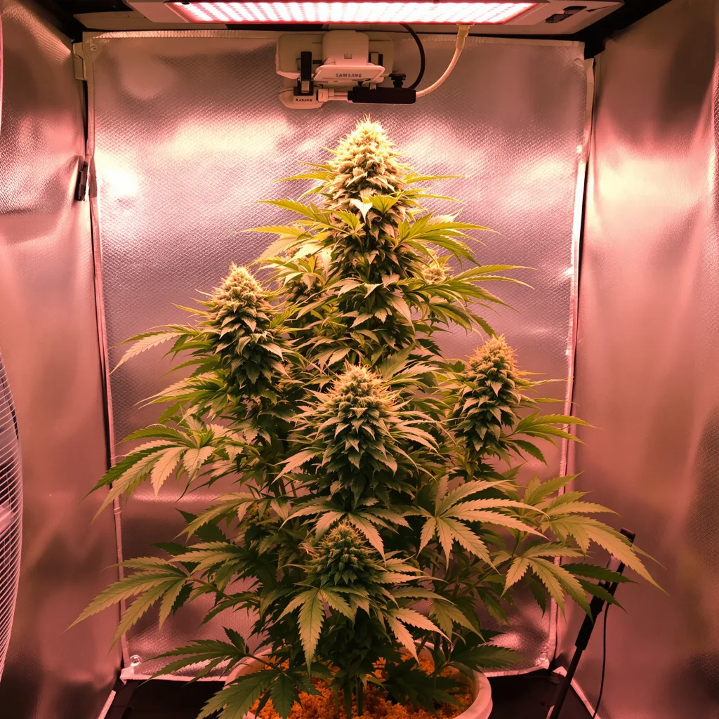 CBD Stress Killer 59% indica / 41% sativa flower with visible trichomes