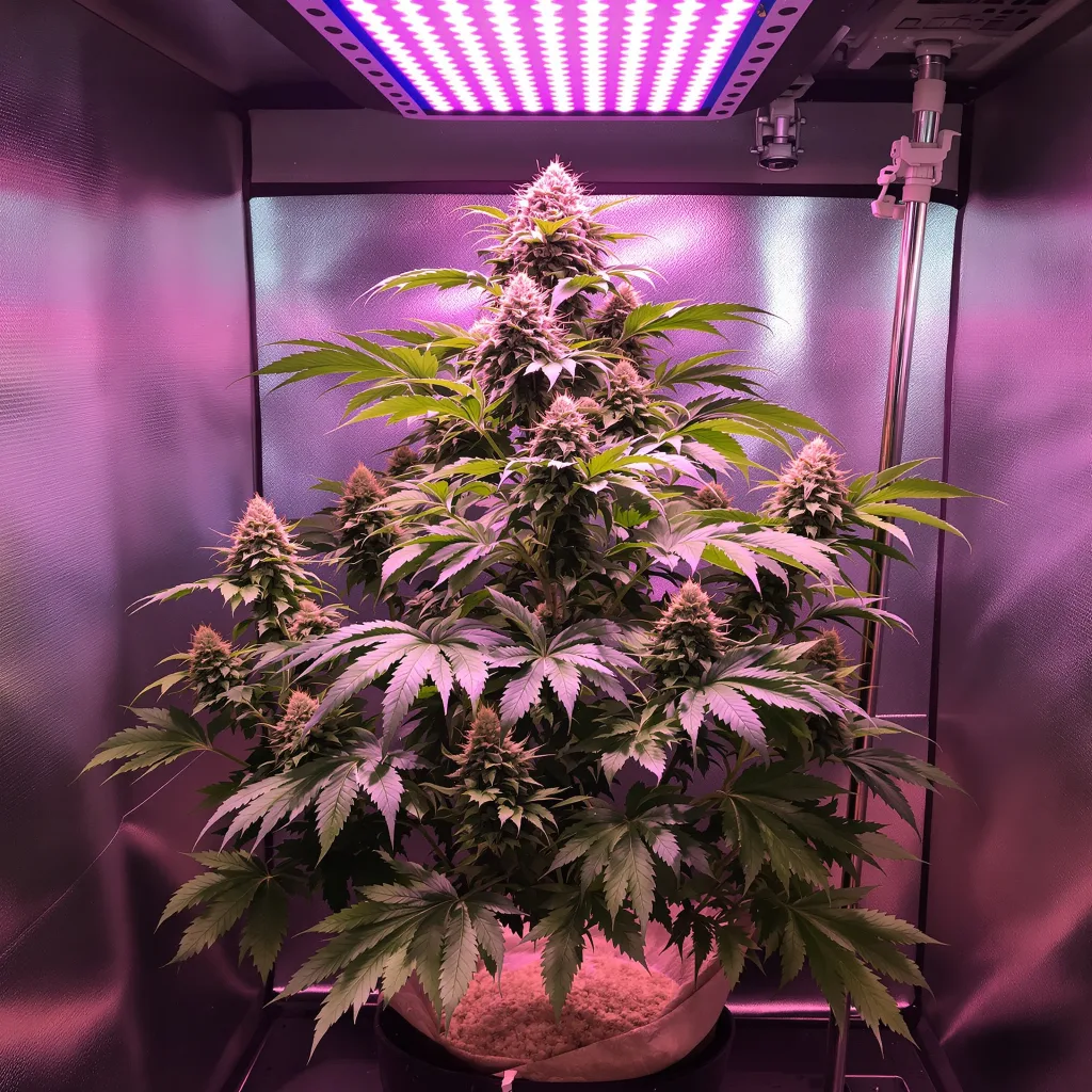 Cement Shoes 67% indica / 33% sativa flower with visible trichomes