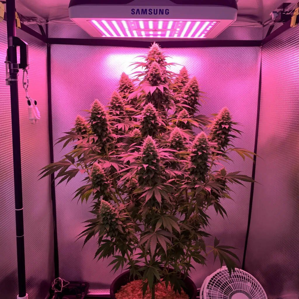 Chem Crush 40% indica / 60% sativa flower with visible trichomes