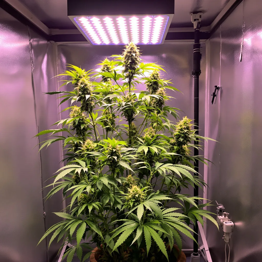 Chem Valley Kush 23% indica / 77% sativa flower with visible trichomes