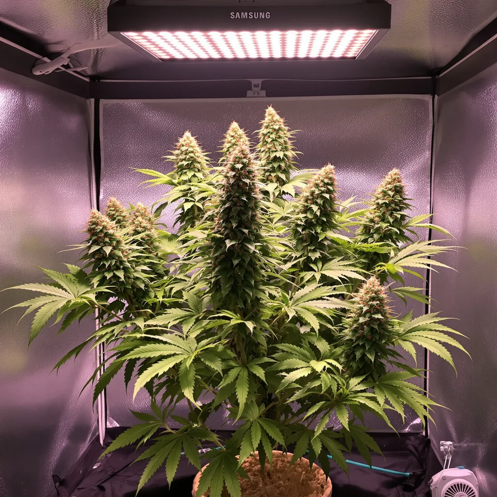 Chemdawg 91 38% indica / 62% sativa flower with visible trichomes