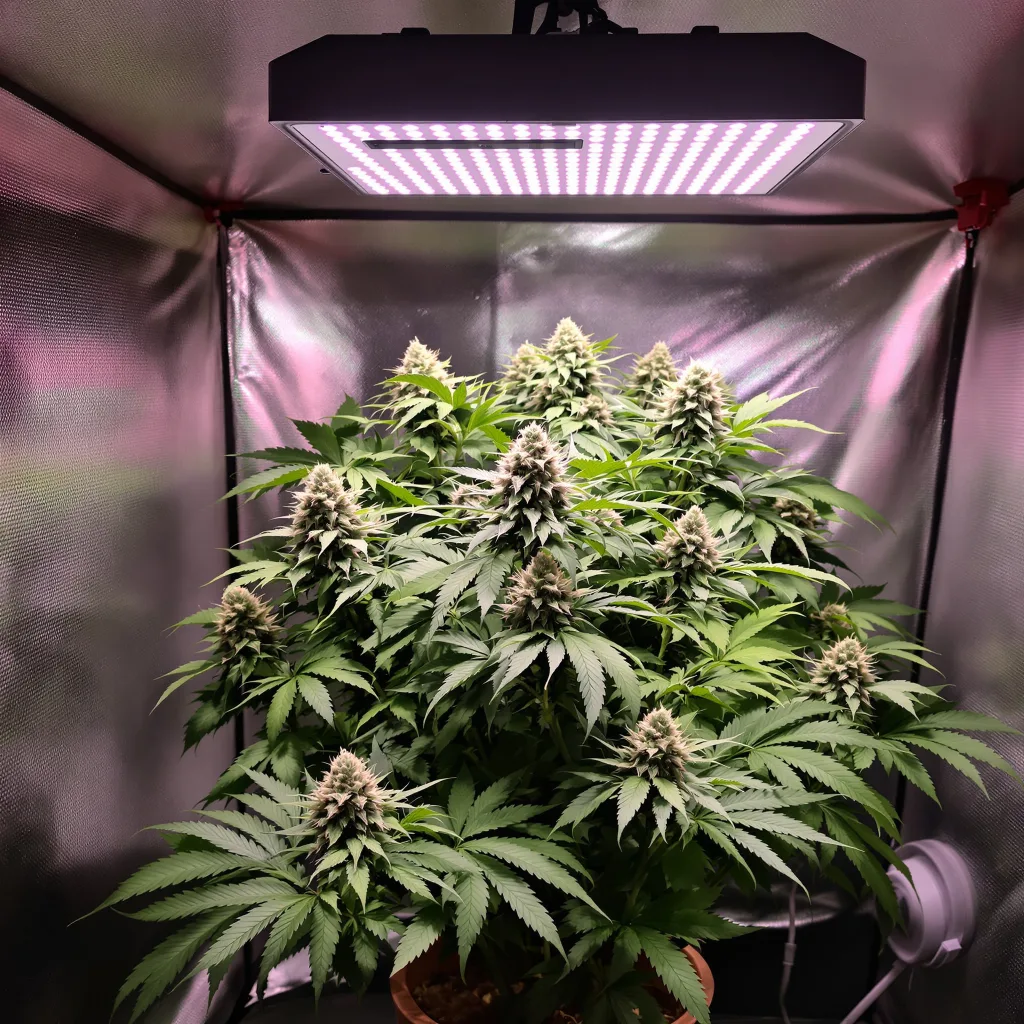 Chocolate Kush 65% indica / 35% sativa flower with visible trichomes