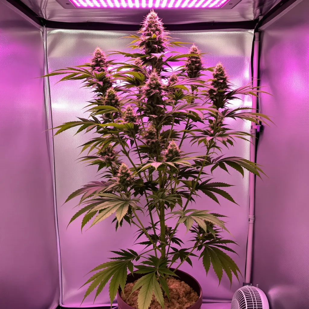 Citrus Sap 20% indica / 80% sativa flower with visible trichomes