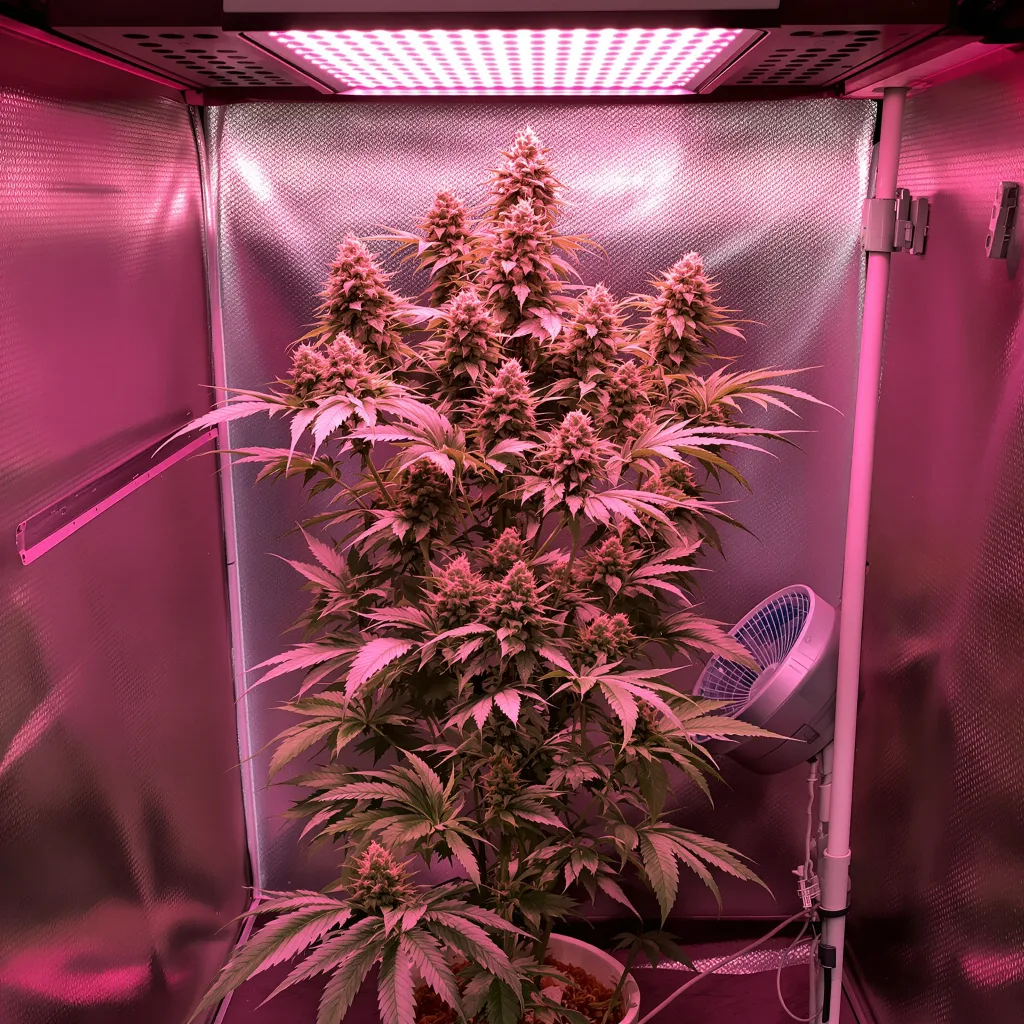 Colombian Gold 40% indica / 60% sativa flower with visible trichomes