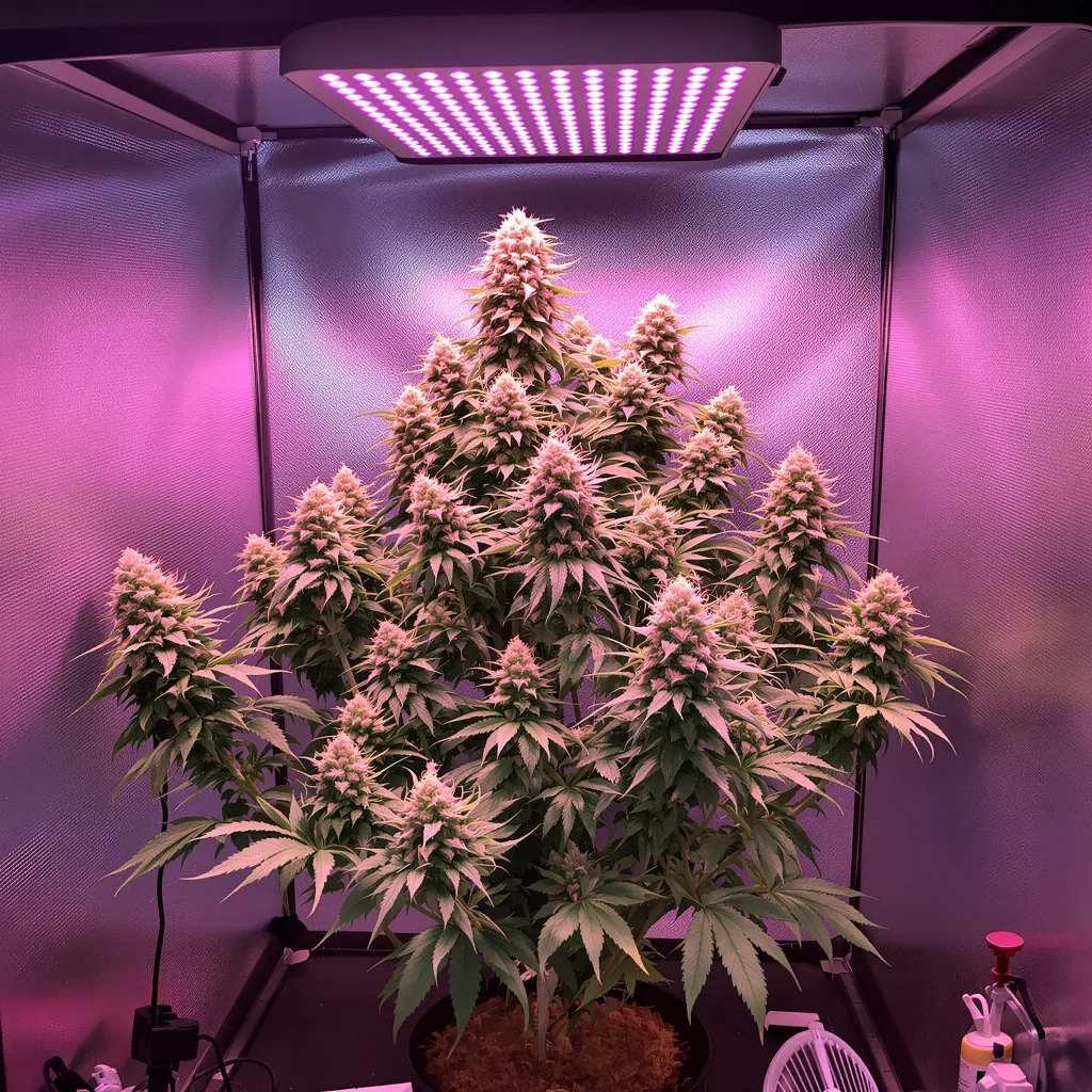 Corkscrew cannabis plant in flowering stage — 60-100 cm autoflower