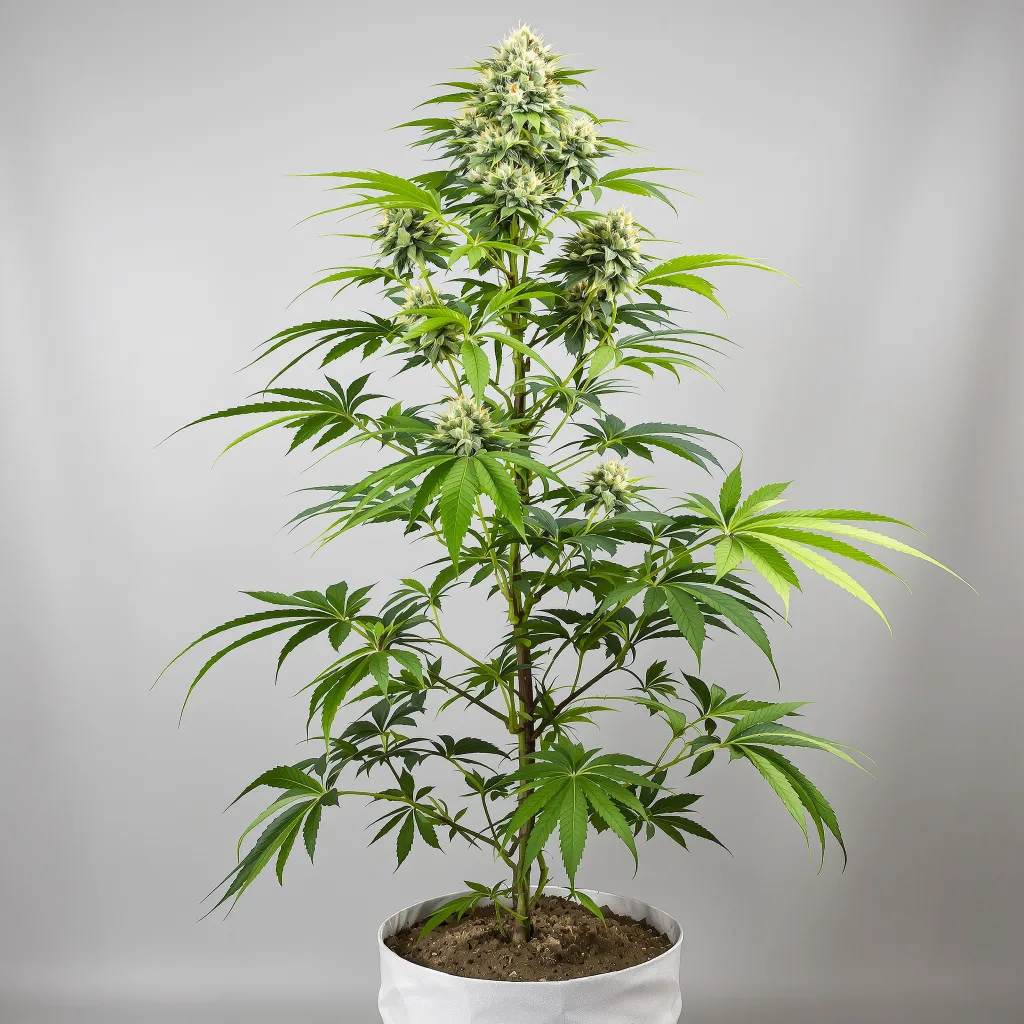 Corleone Kush cannabis bud close-up showing balanced bud structure with frosted trichomes