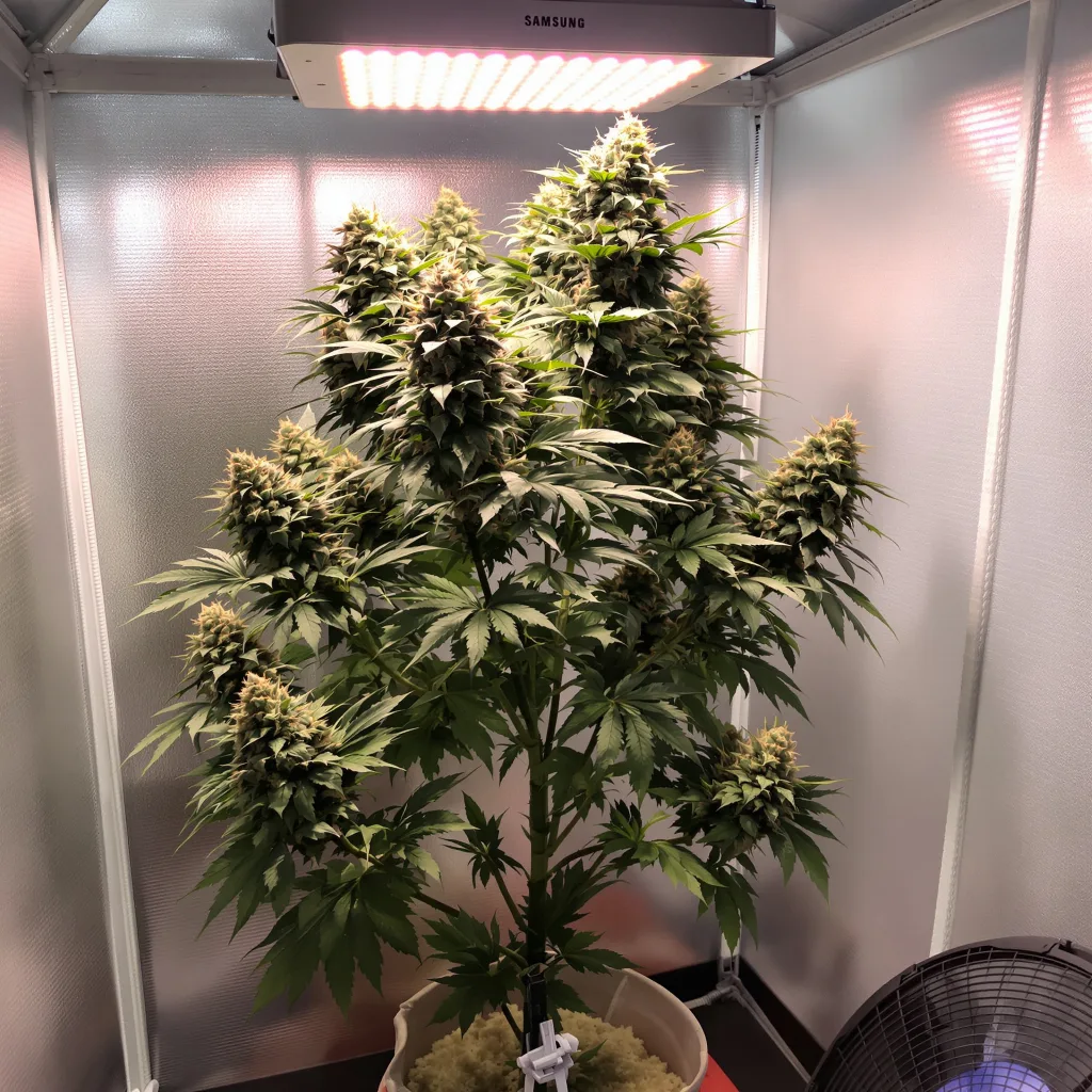 Corleone Kush 50% indica / 50% sativa flower with visible trichomes