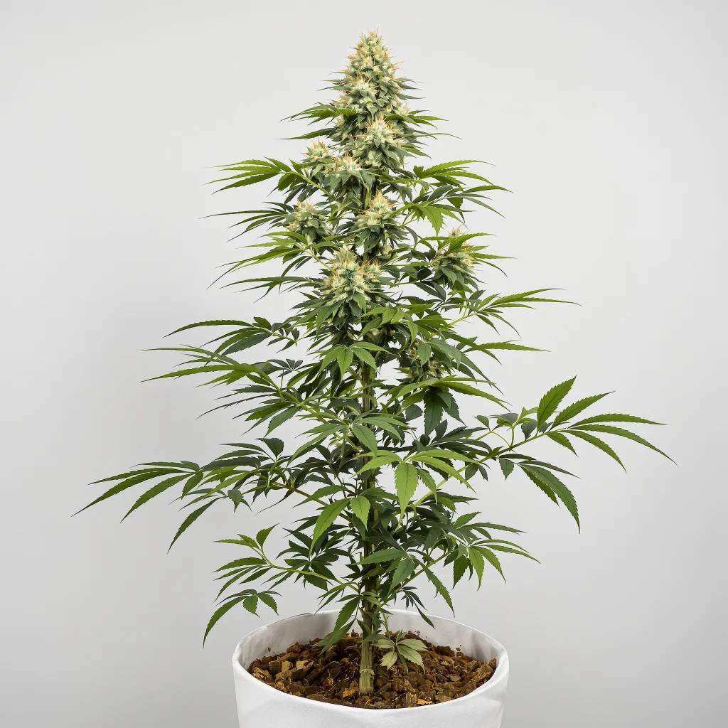 Cotton Candy Kush cannabis bud close-up showing balanced bud structure with frosted trichomes