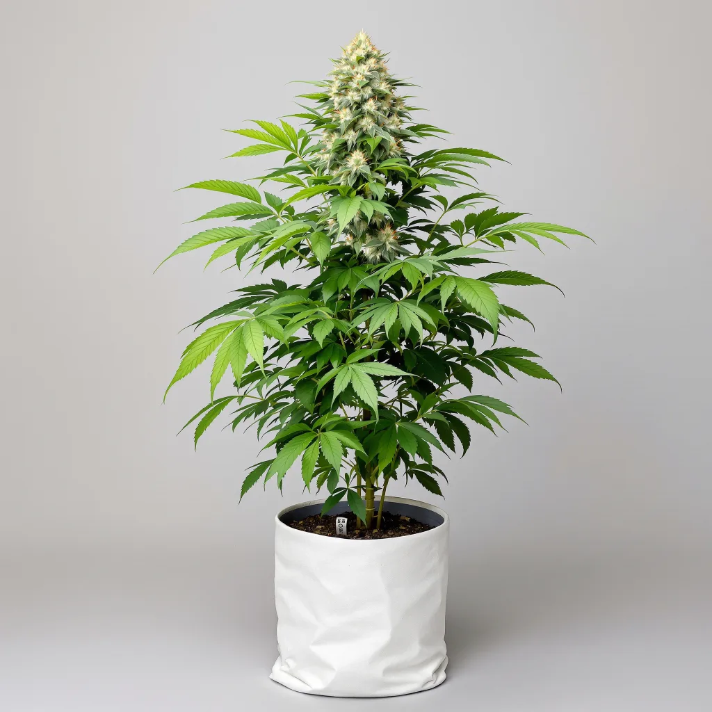Cowboy Kush cannabis bud close-up showing dense purple-tinged calyxes