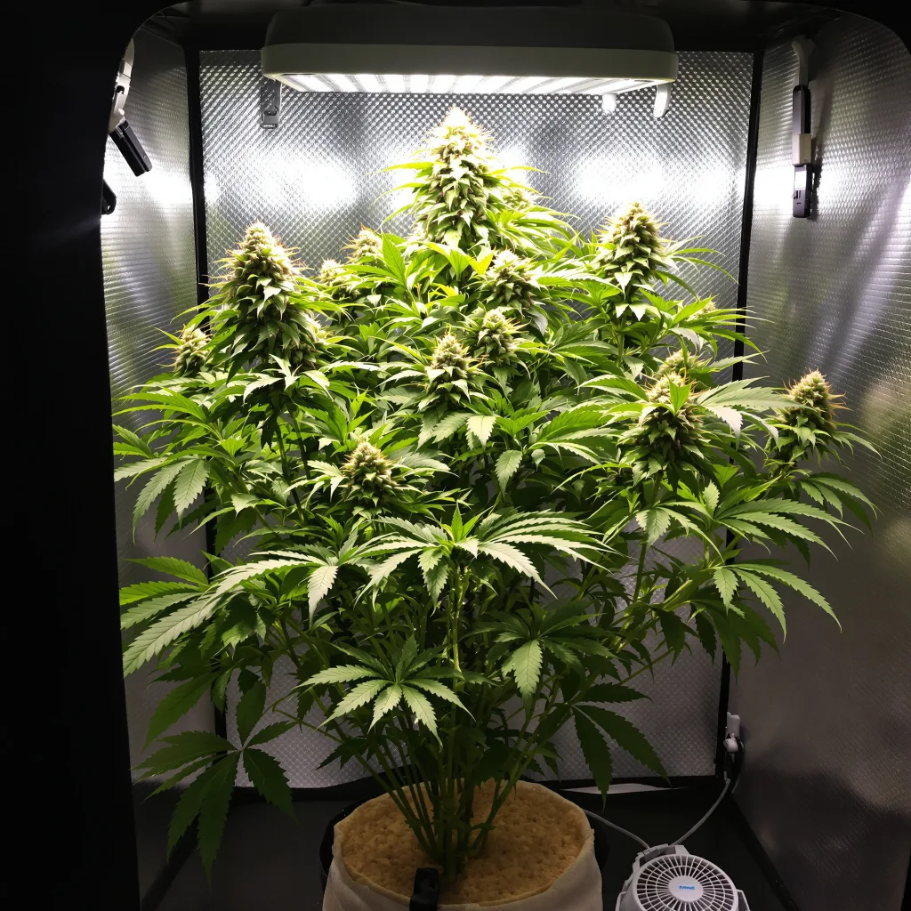 Critical Kush 87% indica / 13% sativa flower with visible trichomes