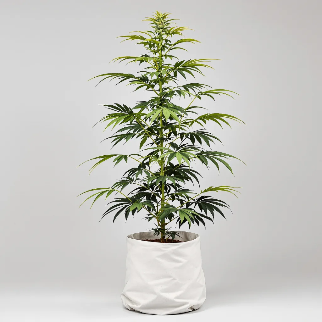 Damnesia cannabis bud close-up showing lime-green airy structure