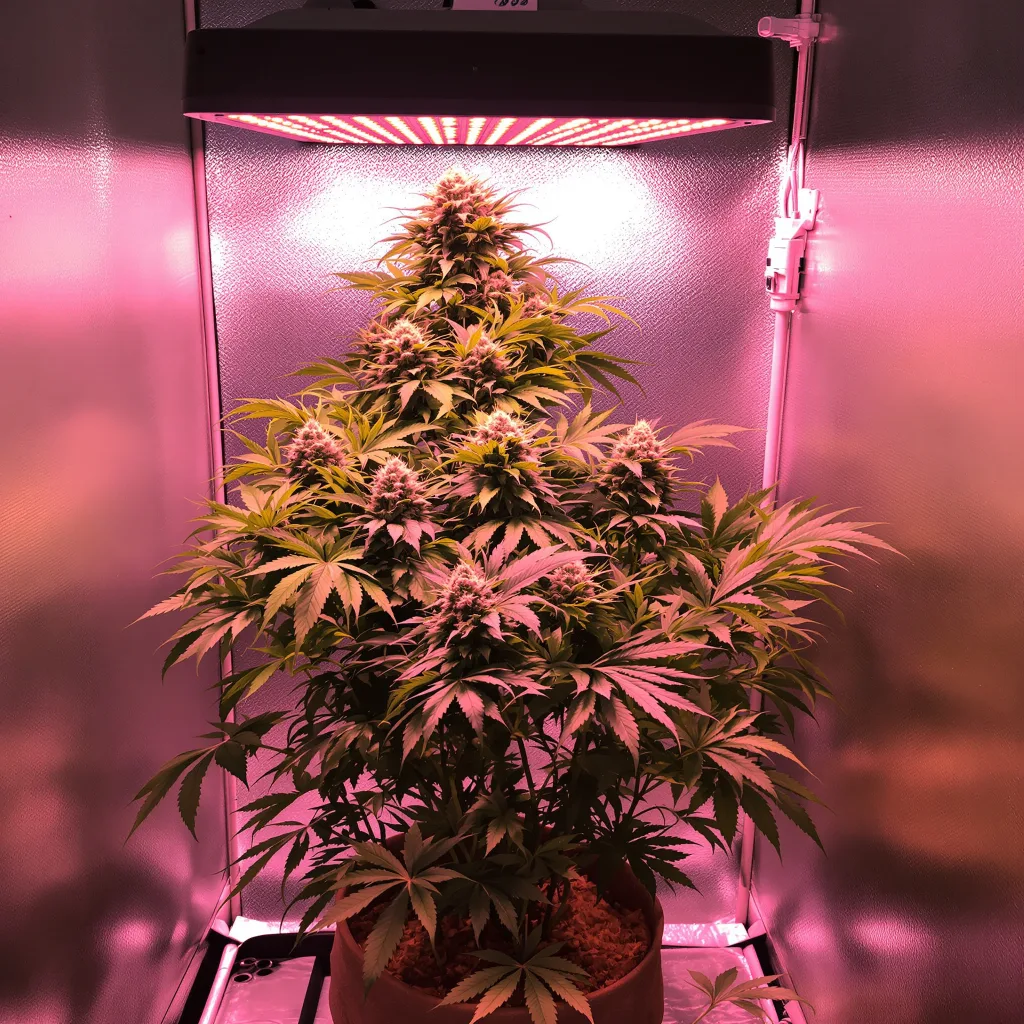 Danky Doodle 86% indica / 14% sativa flower with visible trichomes