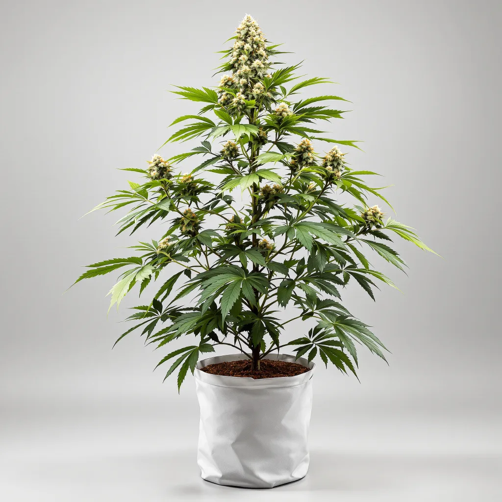 Diablo cannabis bud close-up showing balanced bud structure with frosted trichomes