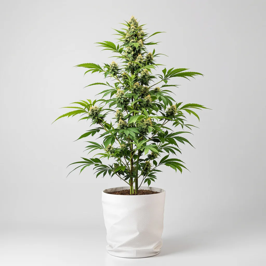 Diamond OG cannabis bud close-up showing balanced bud structure with frosted trichomes