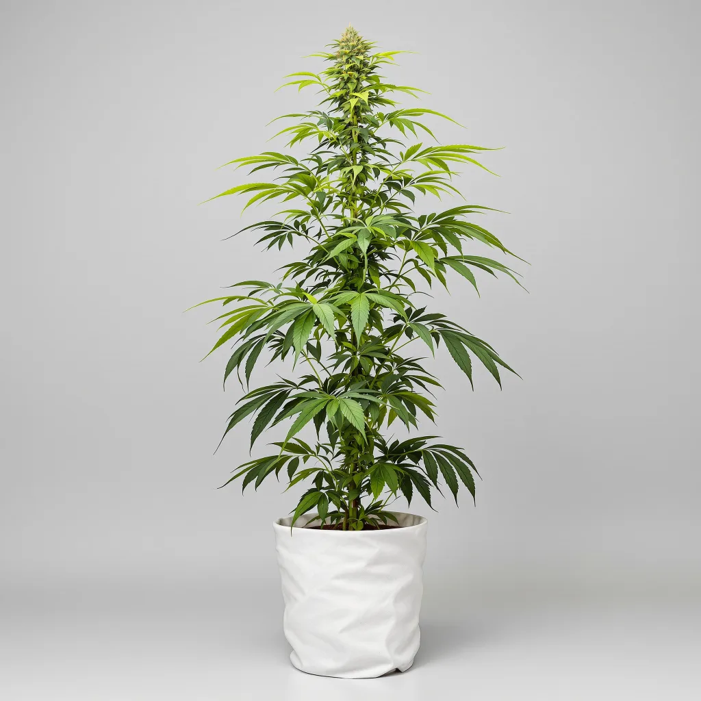 Diesel Duff cannabis bud close-up showing lime-green airy structure