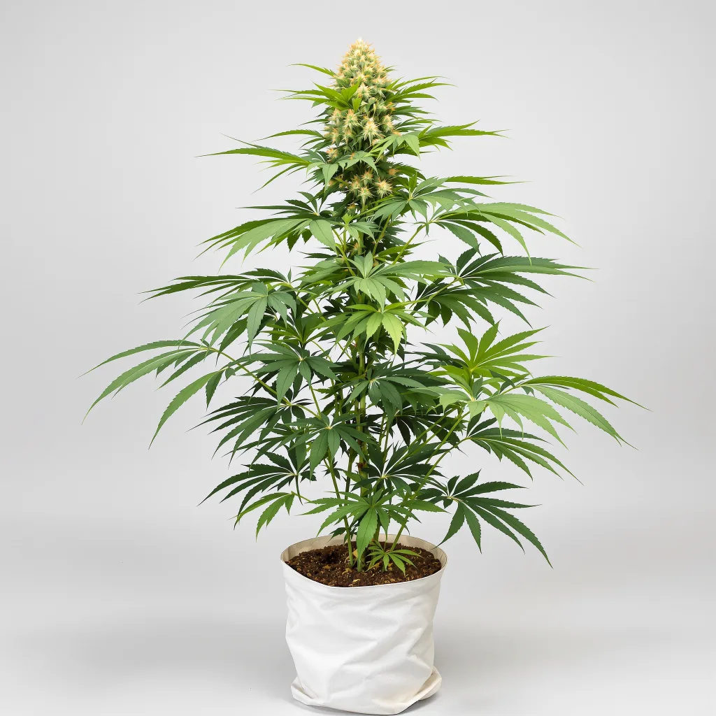 Dinachem cannabis bud close-up showing dense purple-tinged calyxes