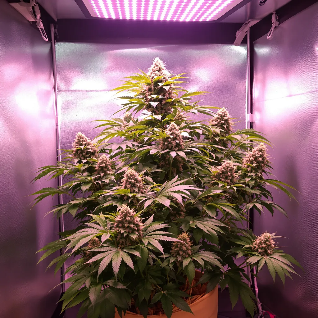 Disney Blue 78% indica / 22% sativa flower with visible trichomes