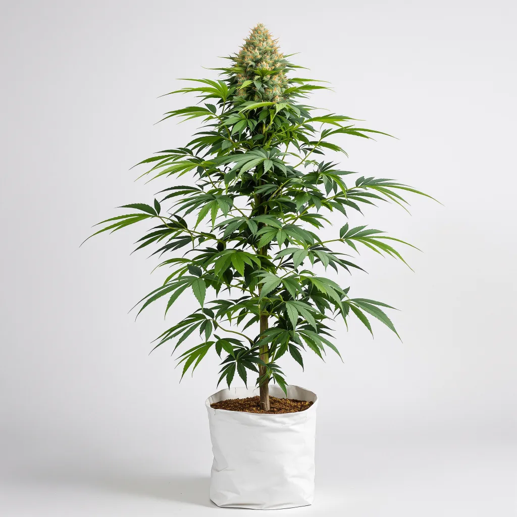 Dogwalker OG cannabis bud close-up showing dense purple-tinged calyxes