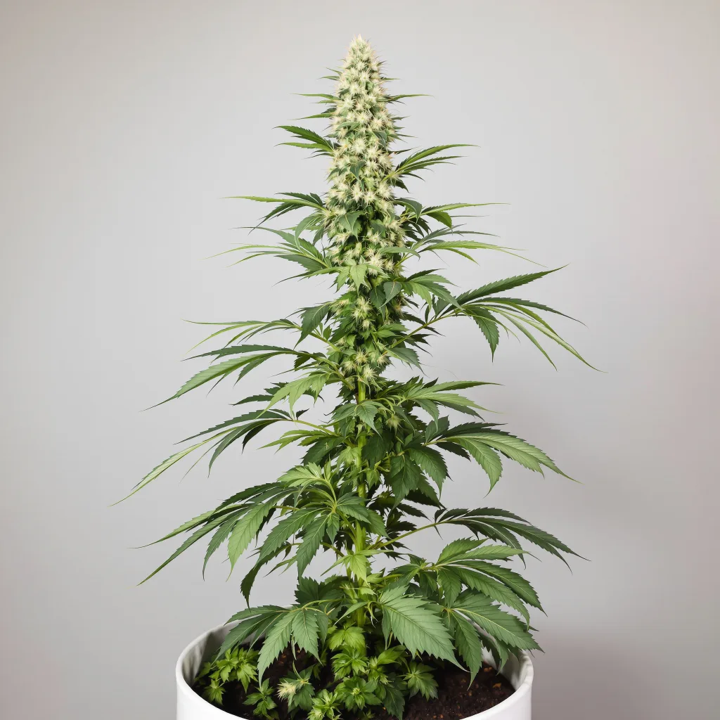 Dragon's Breath cannabis bud close-up showing balanced bud structure with frosted trichomes