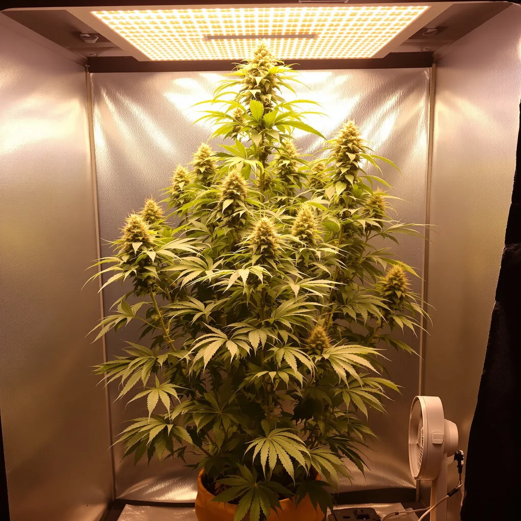 Durban Poison 50% indica / 90% sativa flower with visible trichomes