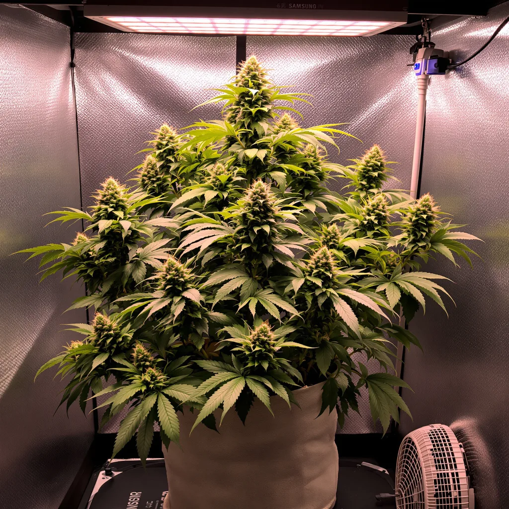 Early Girl 81% indica / 19% sativa flower with visible trichomes