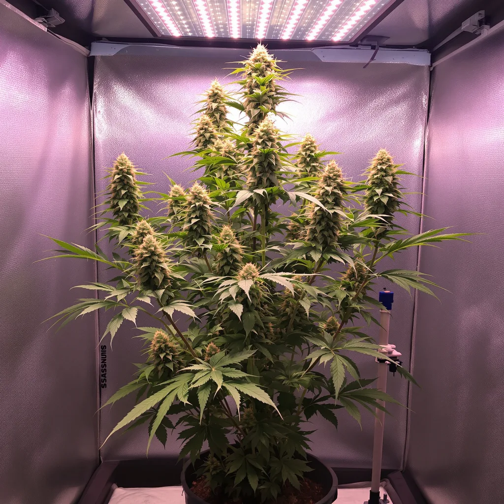 Early Miss 45% indica / 55% sativa flower with visible trichomes