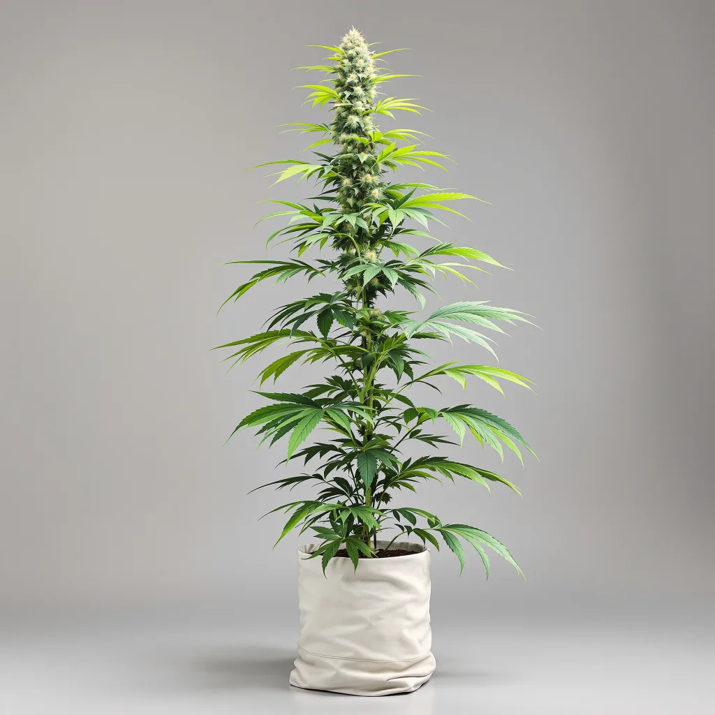 East Coast Sour Diesel cannabis bud close-up showing lime-green airy structure
