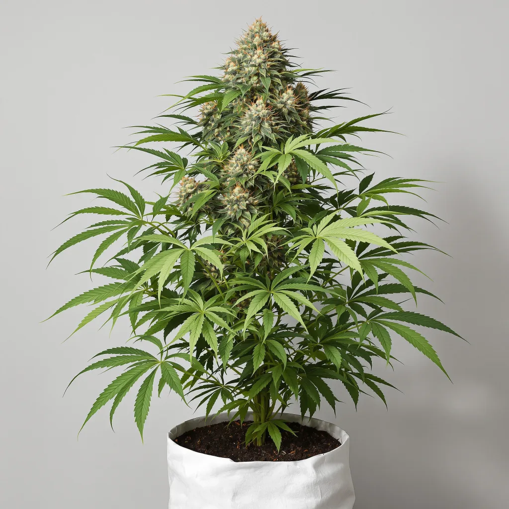 Edelweiss cannabis bud close-up showing dense purple-tinged calyxes