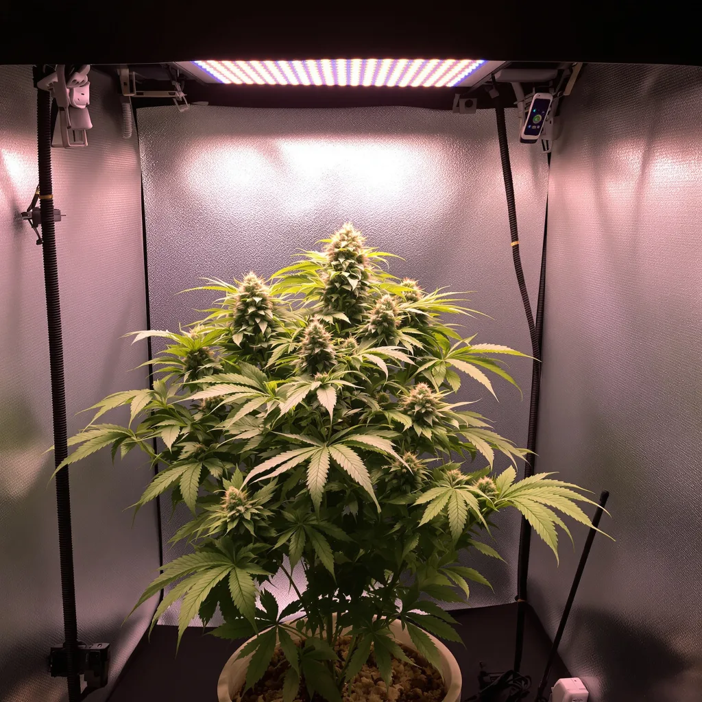 Enemy of the State 85% indica / 15% sativa flower with visible trichomes