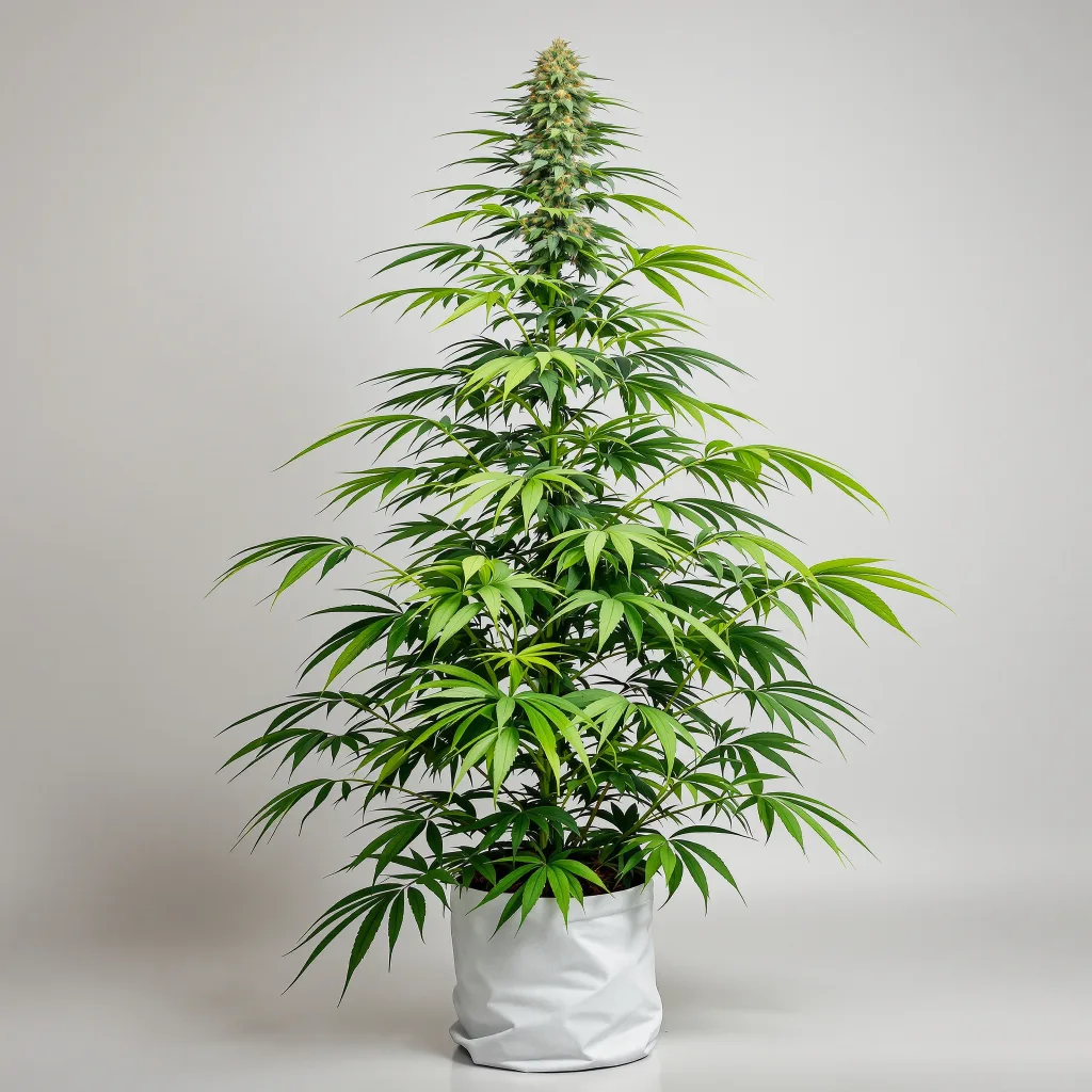 Euforia cannabis bud close-up showing lime-green airy structure