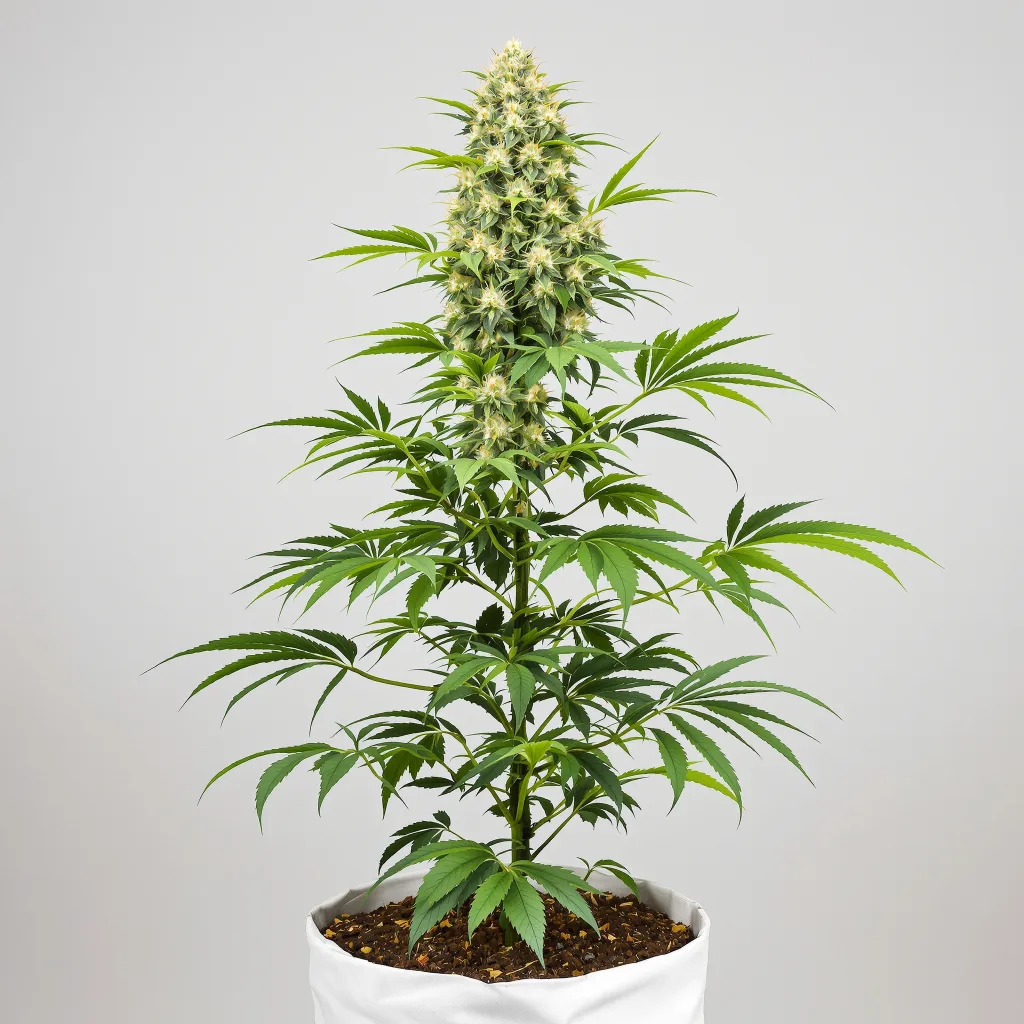 Fresh Powder cannabis bud close-up showing balanced bud structure with frosted trichomes