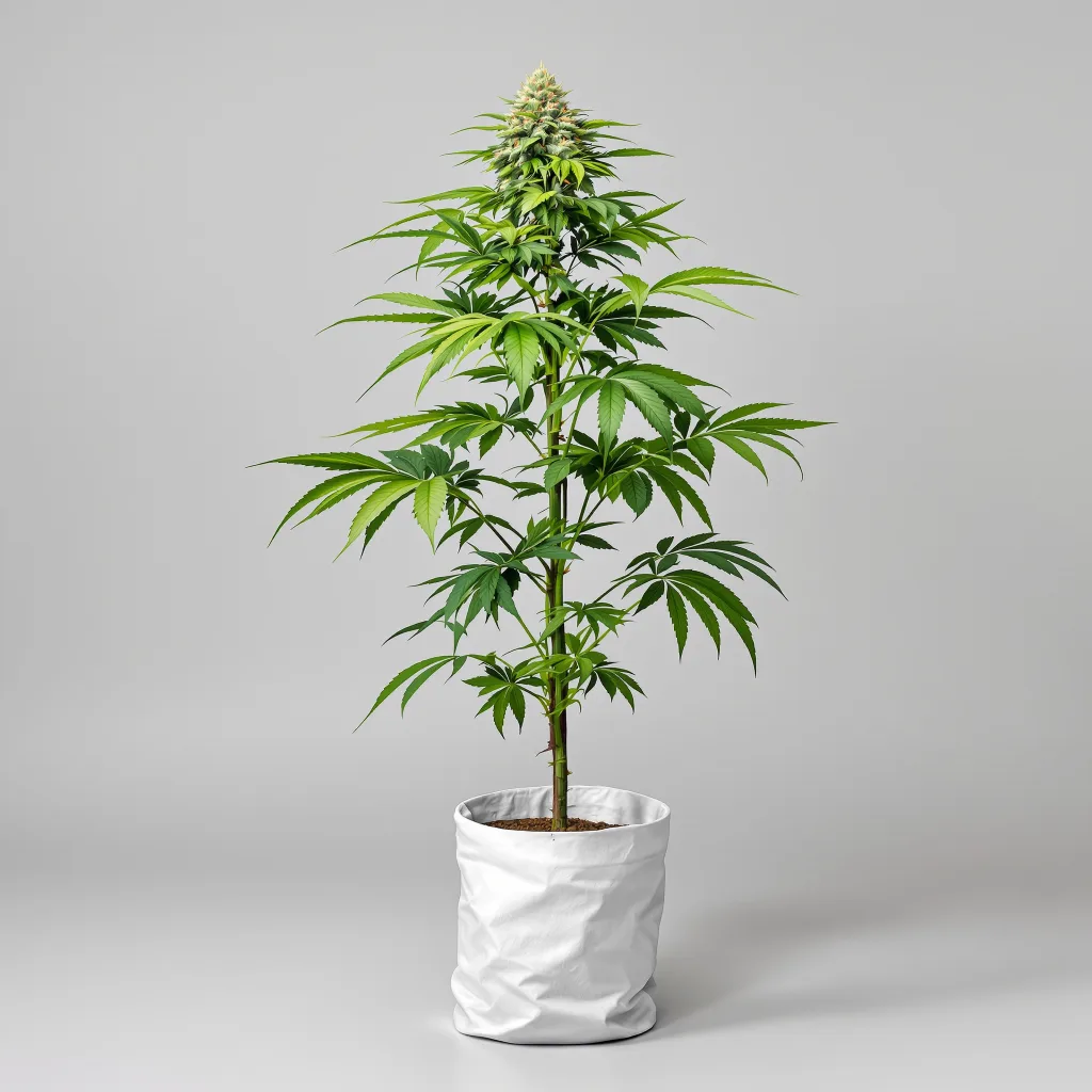 Future cannabis bud close-up showing balanced bud structure with frosted trichomes