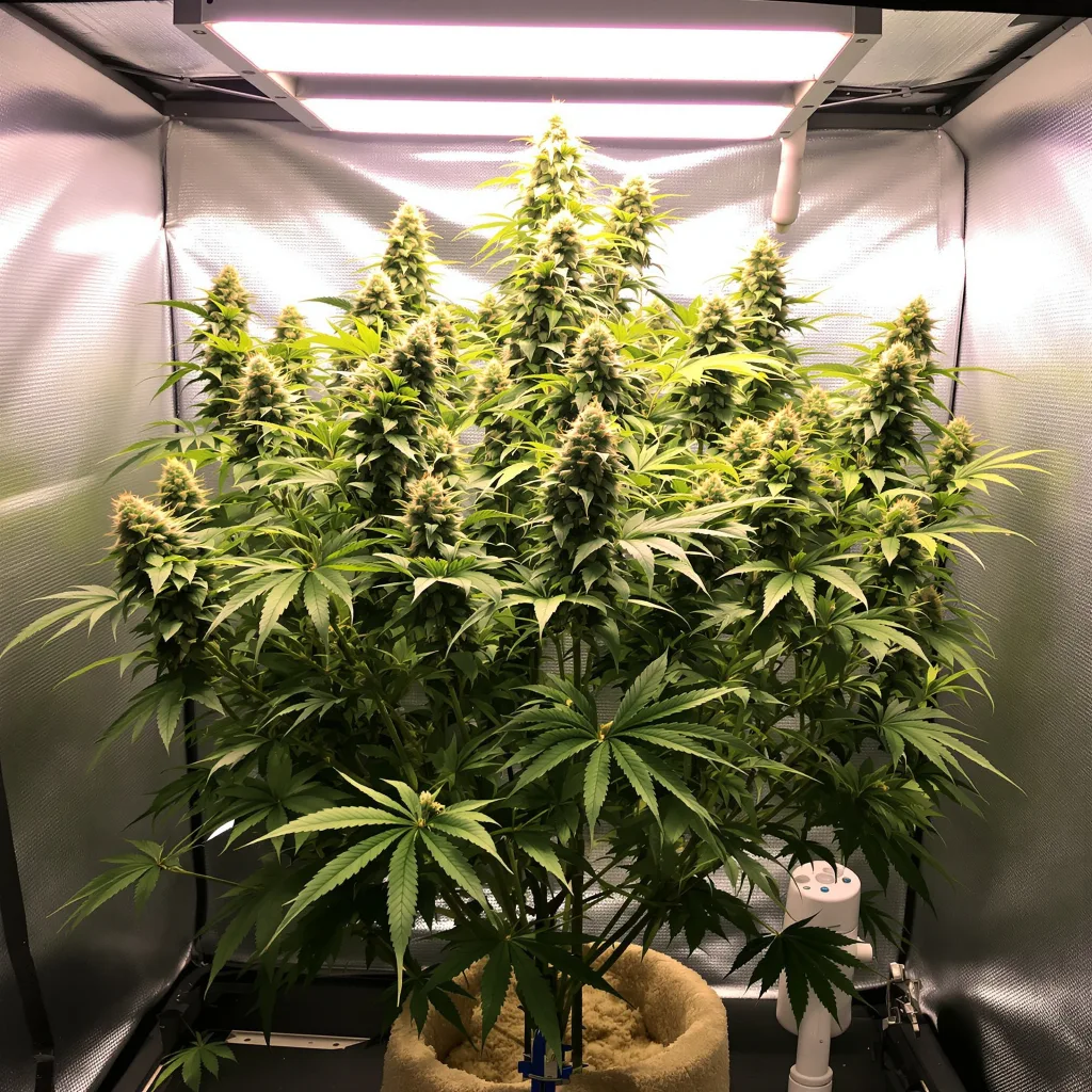 Gelato 44 36% indica / 64% sativa flower with visible trichomes