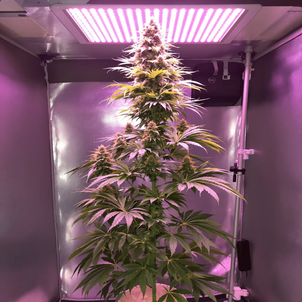 Gelato Cake 6% indica / 94% sativa flower with visible trichomes