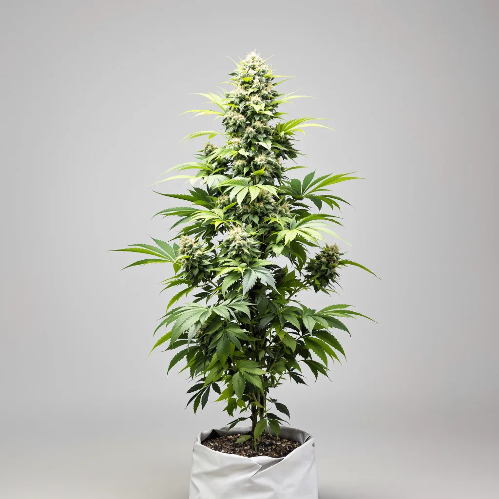Gigabud cannabis bud close-up showing open-bud structure with orange pistils