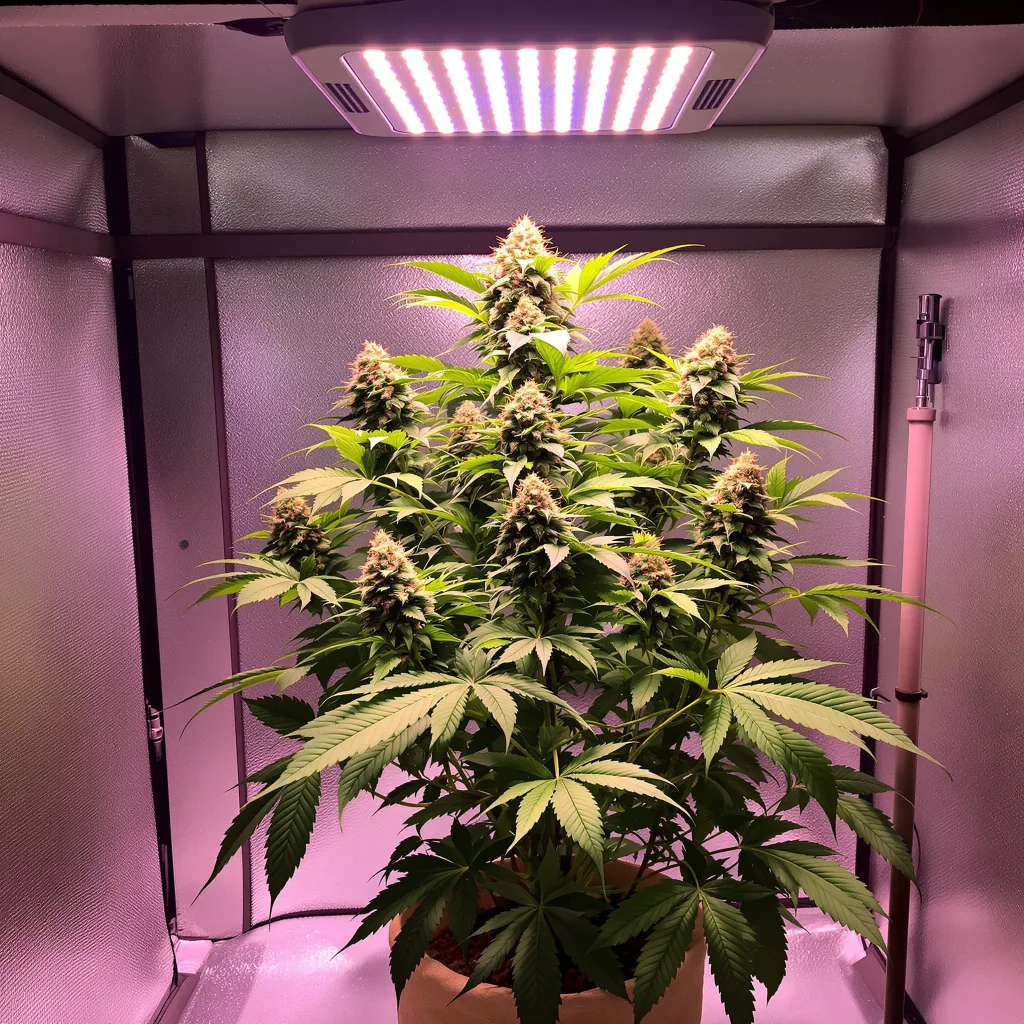 God's Gift 90% indica / 10% sativa flower with visible trichomes
