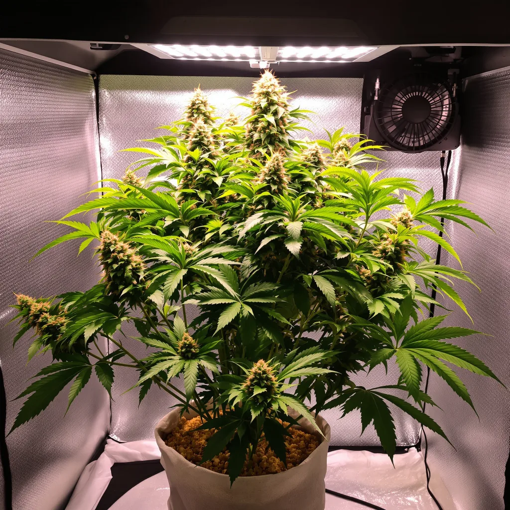 God’s Treat 78% indica / 22% sativa flower with visible trichomes