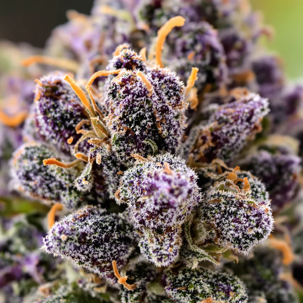 Grandmommy Purple cannabis plant in flowering stage — 90-130 cm feminised