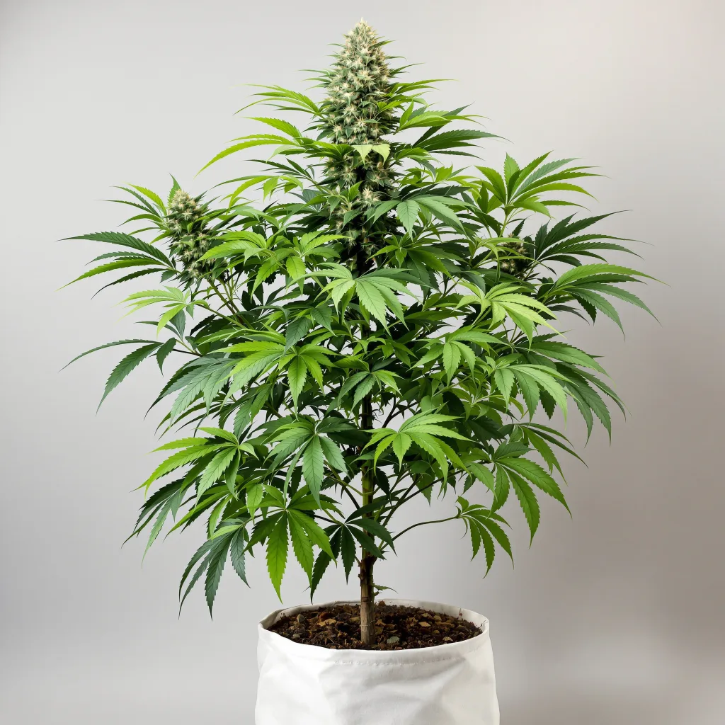 Grandpa Larry OG cannabis bud close-up showing dense purple-tinged calyxes