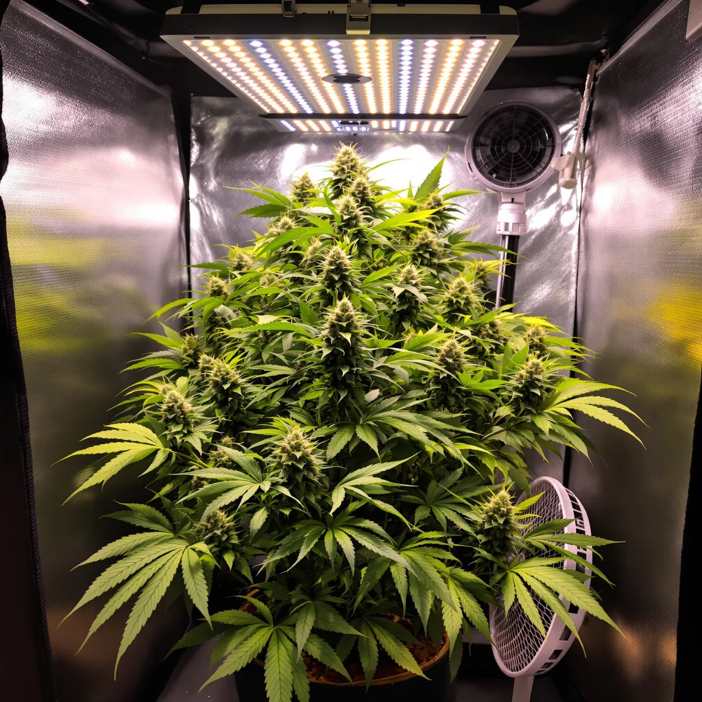 Great White Shark 78% indica / 22% sativa flower with visible trichomes
