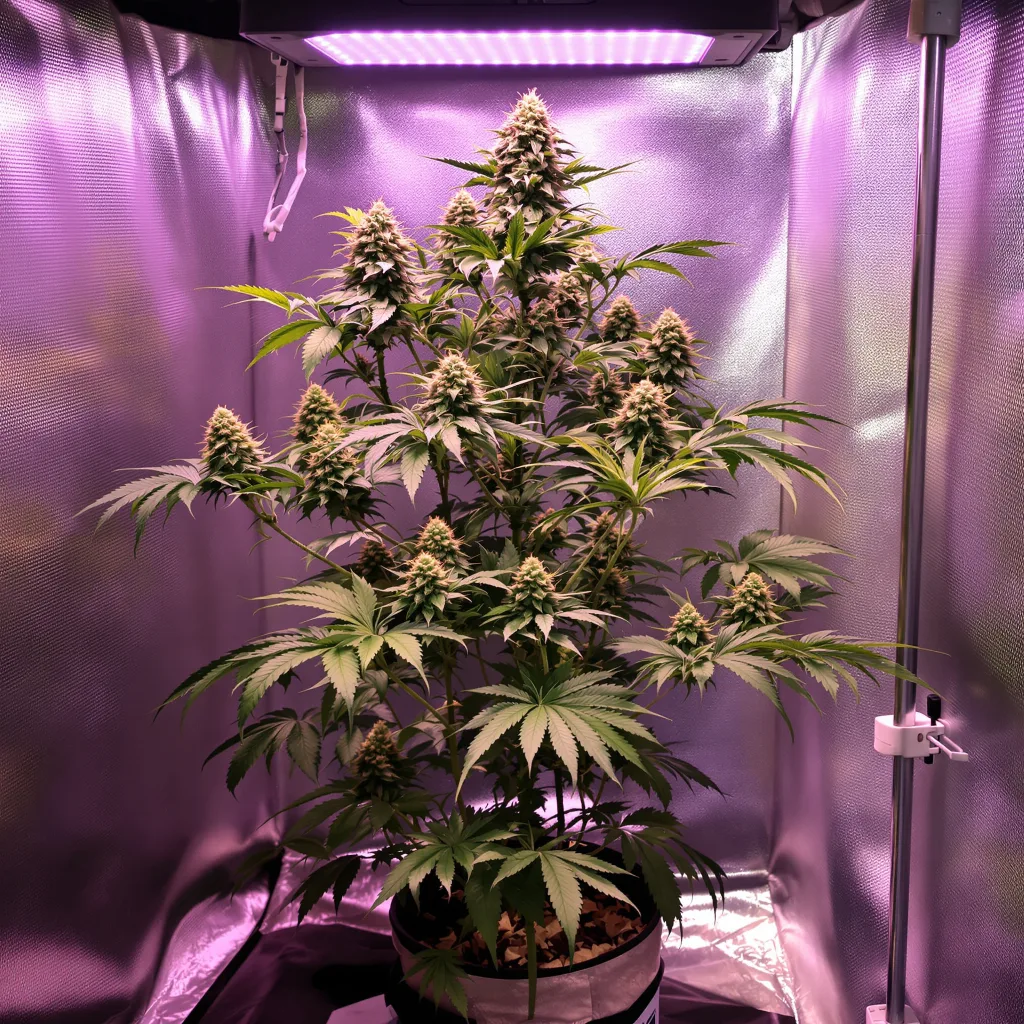 Green Line OG 63% indica / 37% sativa flower with visible trichomes