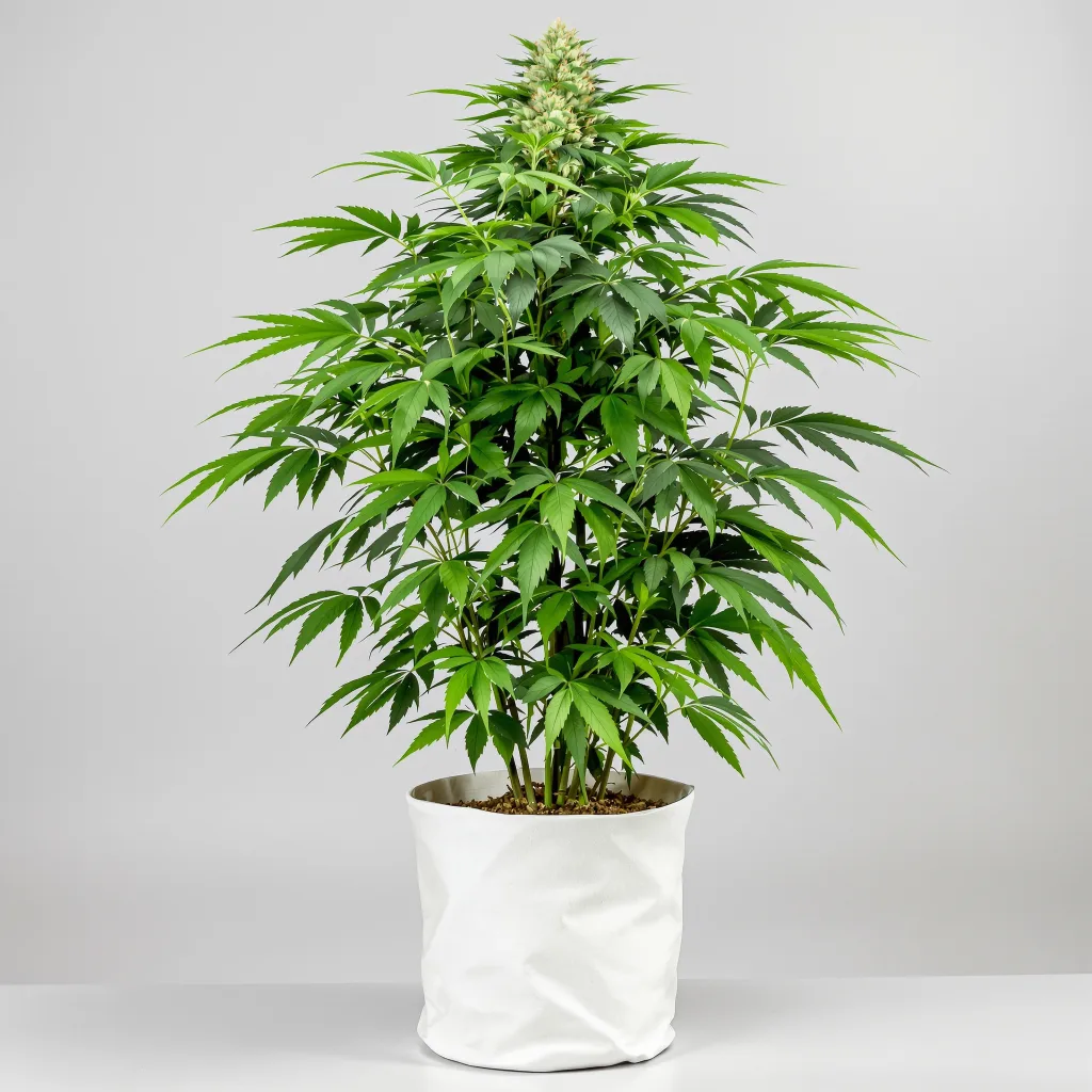 Green Ribbon cannabis bud close-up showing dense purple-tinged calyxes