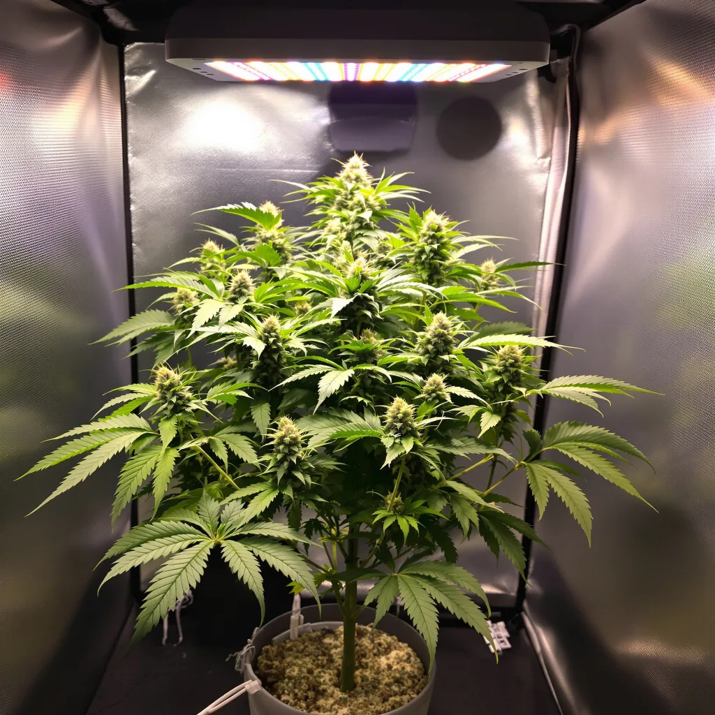 Green Ribbon 78% indica / 22% sativa flower with visible trichomes