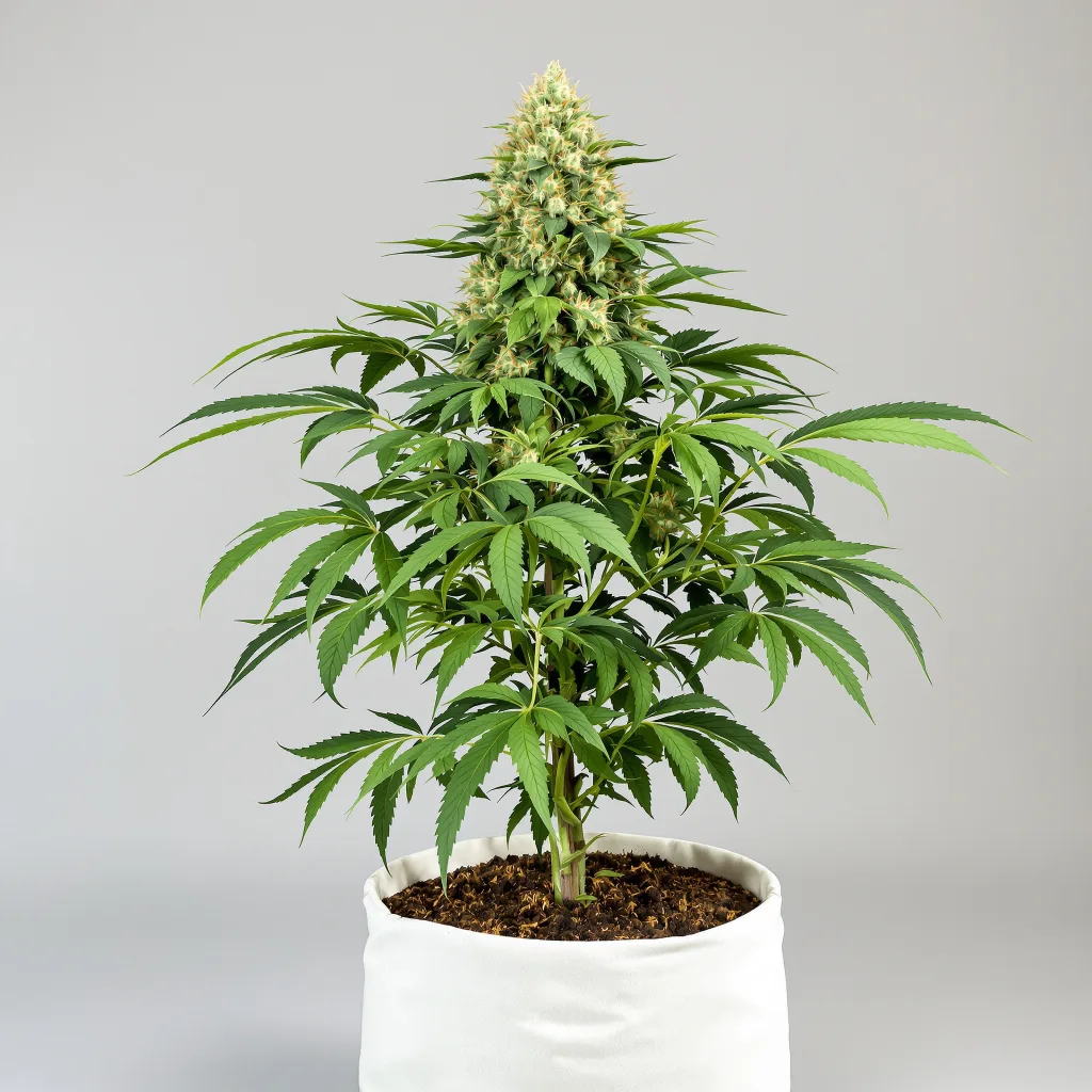 Harle-Tsu CBD cannabis bud close-up showing pale-green low-resin flower