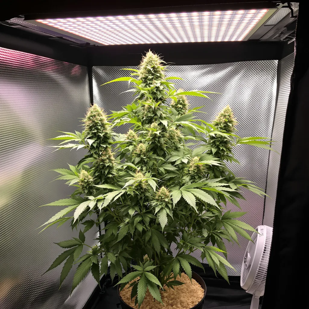 Harle-Tsu CBD 47% indica / 53% sativa flower with visible trichomes